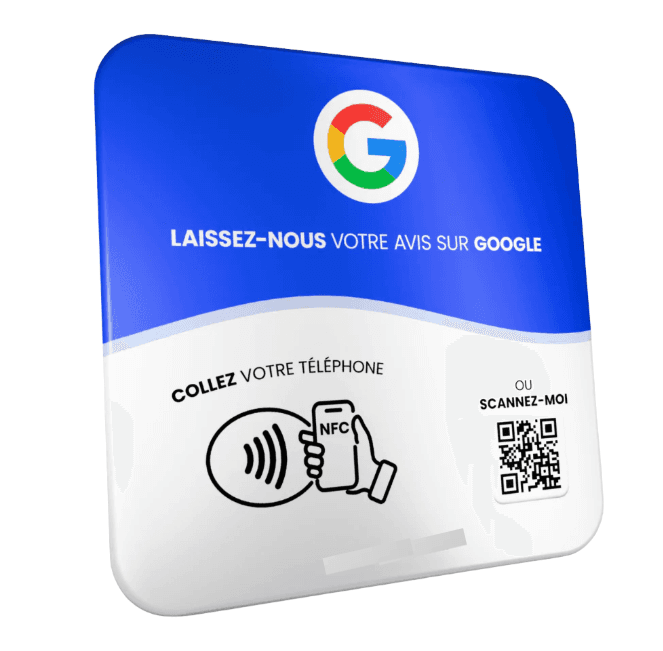 Plaque NFC Google — Laissez-nous votre avis sur Google